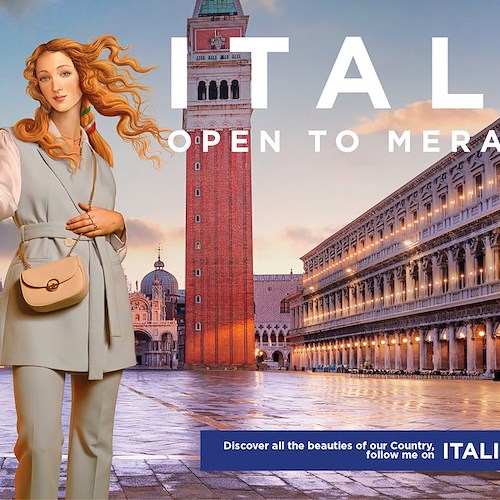 Turismo Italia, la Venere-Influencer a Dubai: prima trasferta fuori Italia di "Open to Meraviglia"