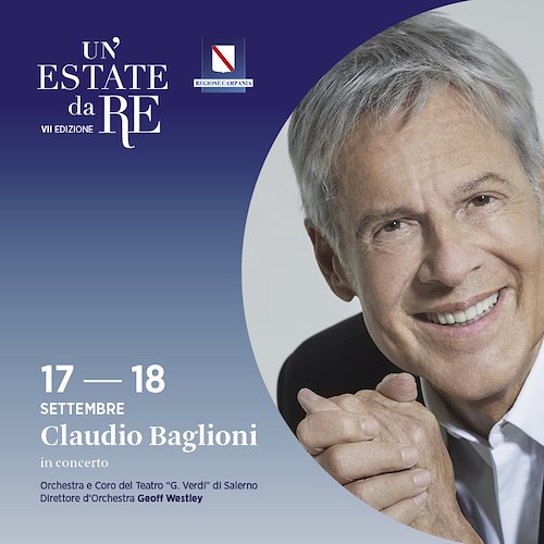 "Un’estate da Re", gran finale alla Reggia di Caserta con Claudio Baglioni 