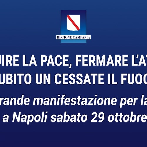 Una grande manifestazione per la pace a Napoli: l’iniziativa di De Luca per sabato 29 ottobre