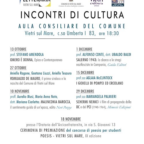 Programma incontri di cultura 2023