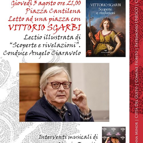 Vittorio Sgarbi porta a Minori le sue “Scoperte e rivelazioni” per un viaggio nella bellezza poco conosciuta