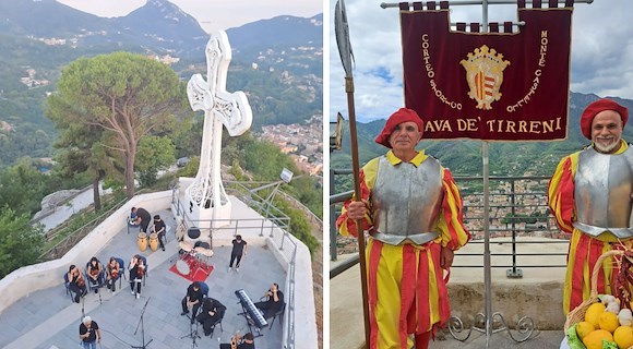 Cava de’ Tirreni celebra il Santissimo Sacramento: fede, tradizione e fuochi dal castello restaurato